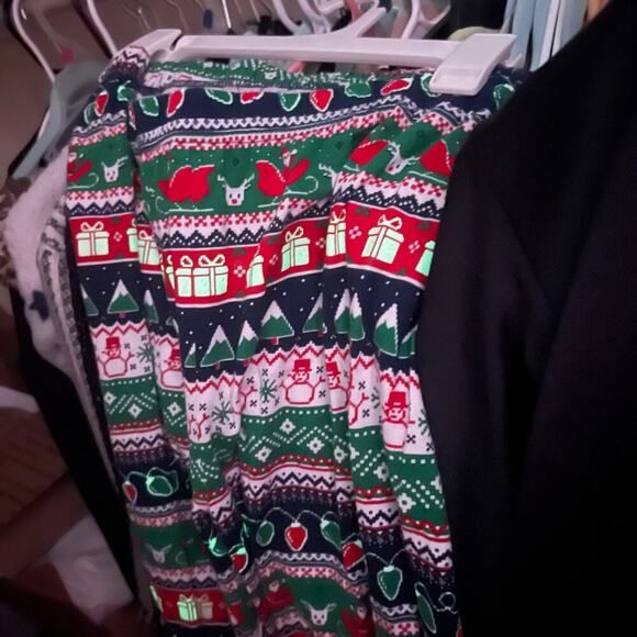 PLACE, Glo Christmas Fair-isle Cotton stretch Pajamas Joggers- Unisex Adult XL - Picture 8 of 8